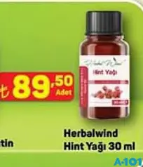 HERBALWİND HİNT YAĞI 30 ML fiyat ve kampanya bilgisi